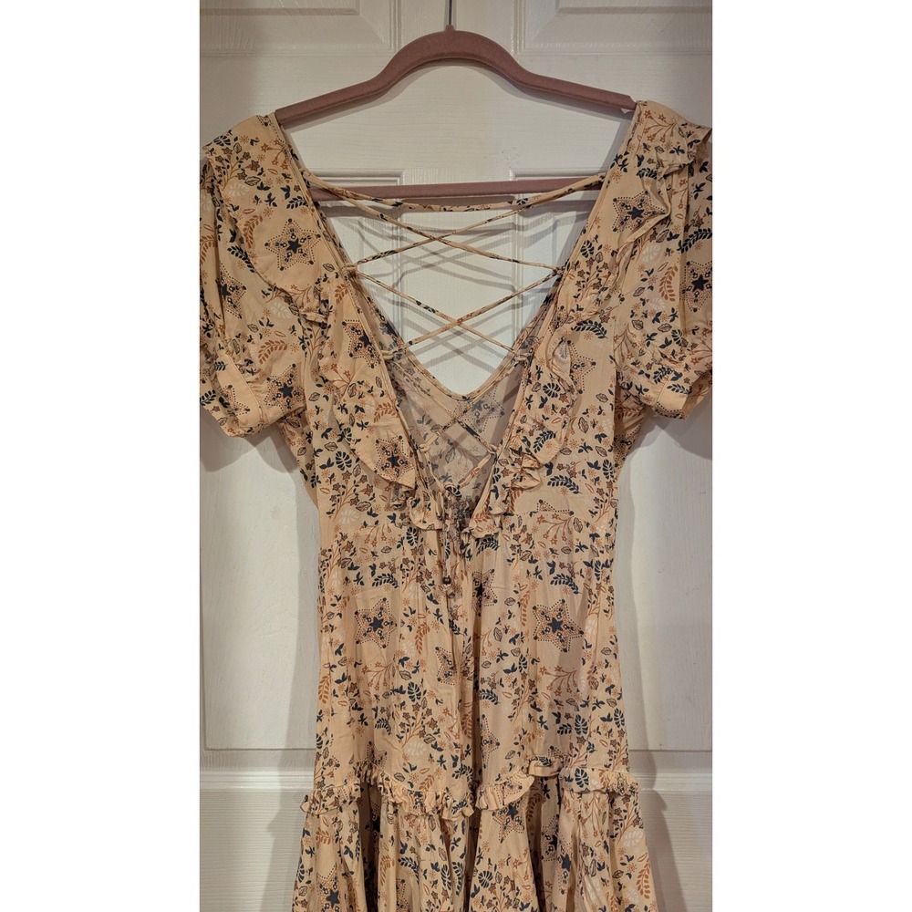 Spell & The Gypsy Collective Boho Mini Dress‎ Womens S Lace Back Festival Dress - Picture 7 of 10